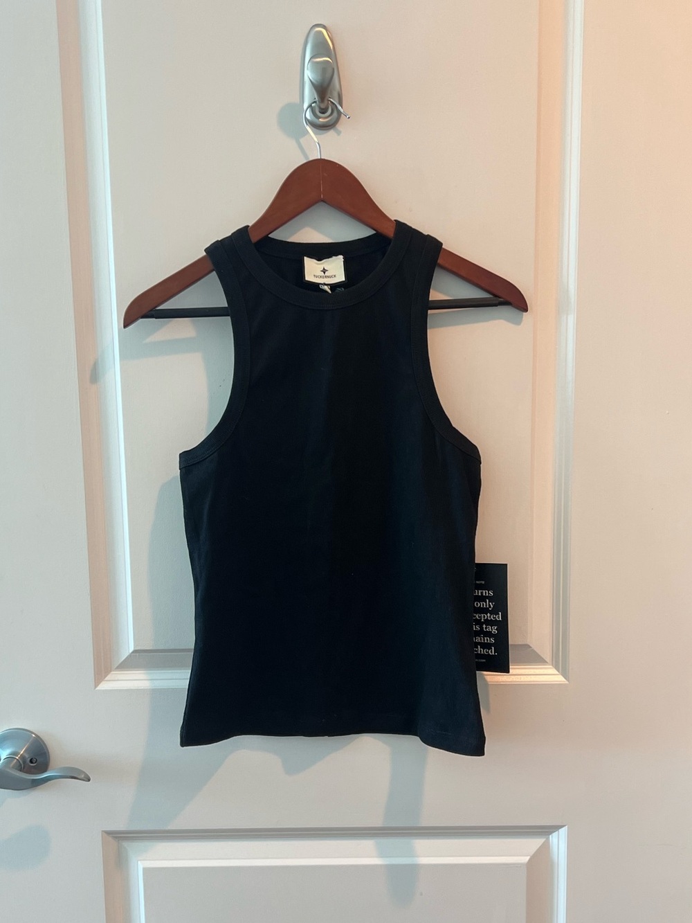 TUCKERNUCK Black Foley Rib Racerback Tank NWT - Picture 3 of 15